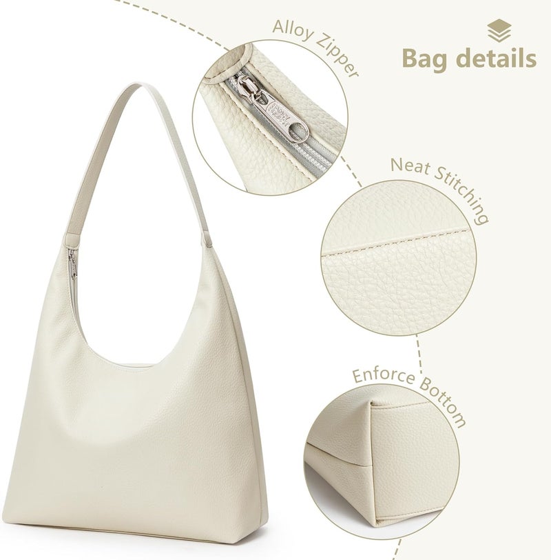 KALIDI Casual Tote Bag Vegan Leather Hobo Zipper Work Bag Weekender Shoulder for Women Shoulder Travel Purse - Image 3